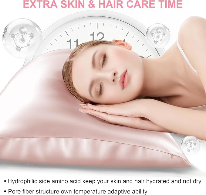 Silk Pillow Cases 2 Pack Queen Size - Image 3