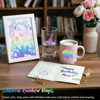 Rainbow Permanent Adhesive Vinyl Roll, Car Decals & DIY Crafts - Image 6