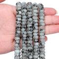 Songxi 5x8mm Natural Sesame Jasper Stone Rondelle Beads, Gemstone by SongXi