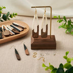 FASHEWELRY 16Pcs Teardrop Resin Wood Earrings Charms Long Drop Shape Wooden - Image 2
