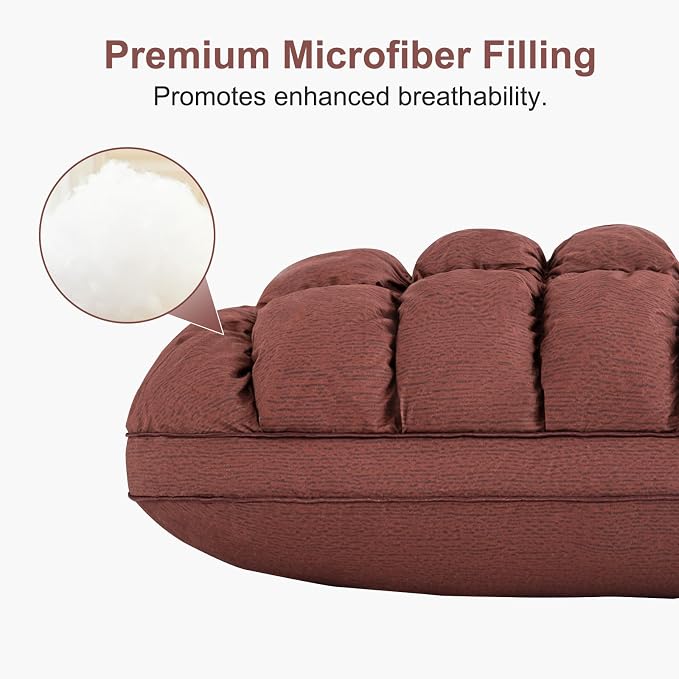 YOUR MOON Fluffy Support Bed Pillow Queen Size, Super Soft Premium Down - Image 3