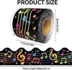 69Ft Musical Notes Bulletin Board Borders Colorful Cute Musical Note Trimmer - Image 2