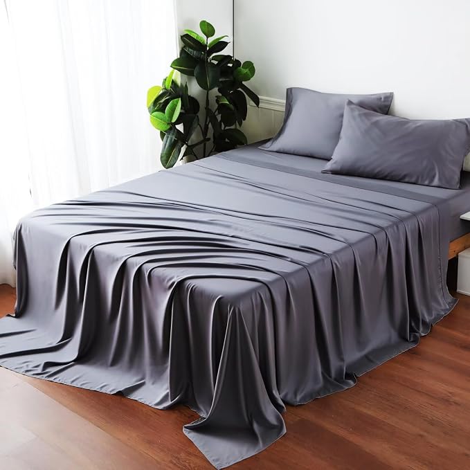 Bamboo Viscose Flat Sheets Only, 400 Thread Count Sateen Weave TwinXL Size Flat - Image 6