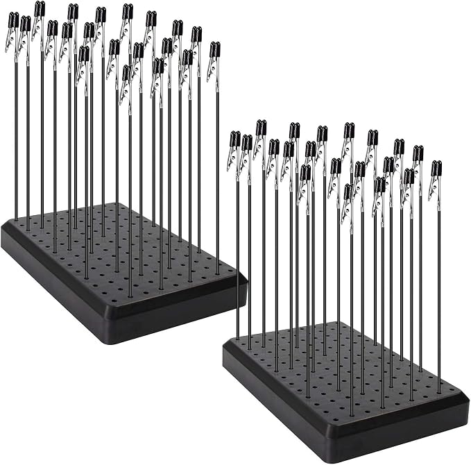 GJJC10B- 2PCS Model Painting Stand Base and 40pcs Alligator Clip Sticks by Evemodel