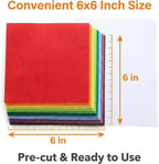 40 Pcs 6x6 Inch Colorful Craft Felt Sheets, Soft Thin Felt Fabric Squares - Image 5