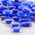 CYS EXCEL X-Large 1.1"-1.35" Cobalt Blue Glass Flat Gemstone Vase Fillers by CYSEXCEL%C2%AE