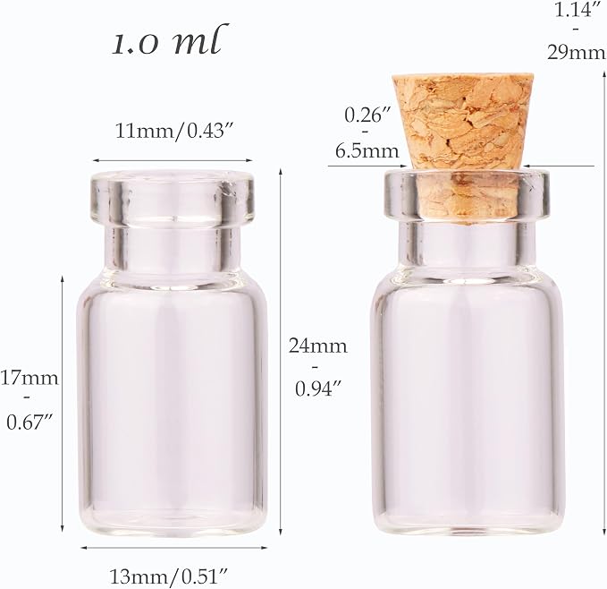 MaxMau 64pcs 1ml Tiny Vials - Image 2