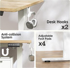 TIQLAB Electric Adjustable Sewing Table, Ergonomic Worktable - Image 8