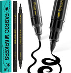 ARTISTRO 2 Black Dual-Tip Fabric Markers by ARTISTRO