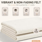 Ivory Felt Fabric Sheets 18" x 18" 1.6mm Soft Craft Felt Squares | Soft Precut - Image 3