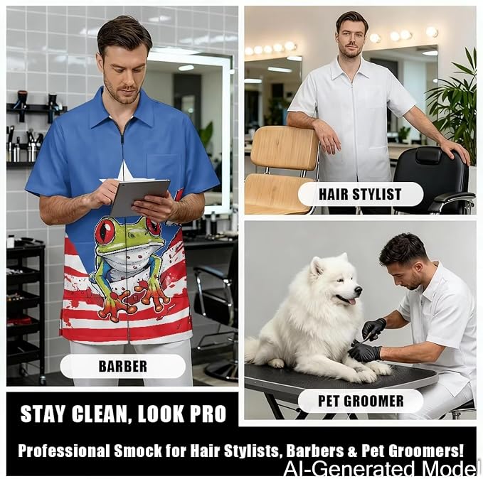 Professional Grooming Smock Unisex, Water Resistant Anti-Static | Hairdresser - Image 4