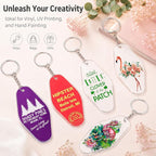 90pcs Acrylic Blanks Key Tags Kit, Including 30 pcs Motel Hotel Shape Retro - Image 2