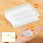2 Pack 60 Pcs Bead Organizer Box, Craft Storage Box - Image 2