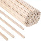 Balsa Wood Strips 80 Pcs, 1/4 x 1/4 x 12 Inch, Unfinished Soft Wood Sticks by BARSHASPACE