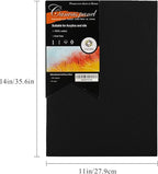 CONDA Black Canvases for Painting 11x14 inch, 100% Cotton Acid-Free, Canvas - Image 2