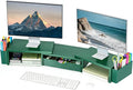 Spacrea Metal Desk Organizers and Accessories, Dual Monitor Stand Riser by Spacrea
