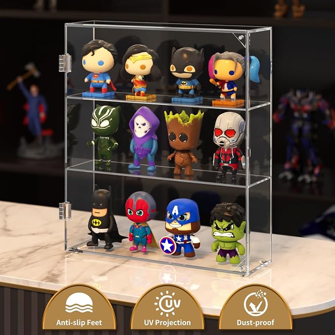 NIUBEE Acrylic Display Case, Wall Mounted or Desktop Dustproof Display Cabinet - Image 5