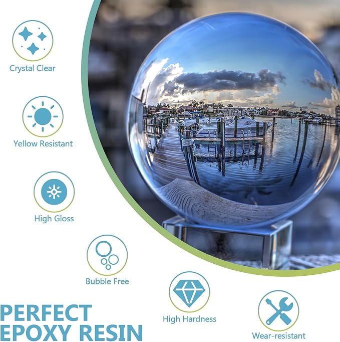OcePor Epoxy Resin-1 Gallon, Crystal Clear Epoxy Resin Kit, No Yellowing No - Image 2