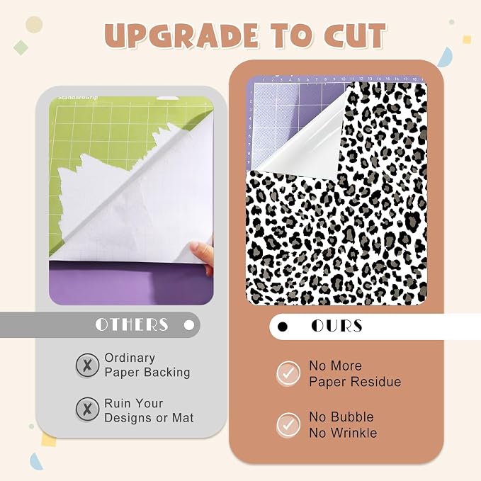 Tintnut Leopard Permanent Vinyl Roll 12in x 5ft Cheetah Adhesive Vinyl | Black - Image 4