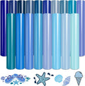 Tintnut Blue Heat Transfer Vinyl, 18 Sheets 12"x10" Iron on Vinyl | Blue tone by Tintnut