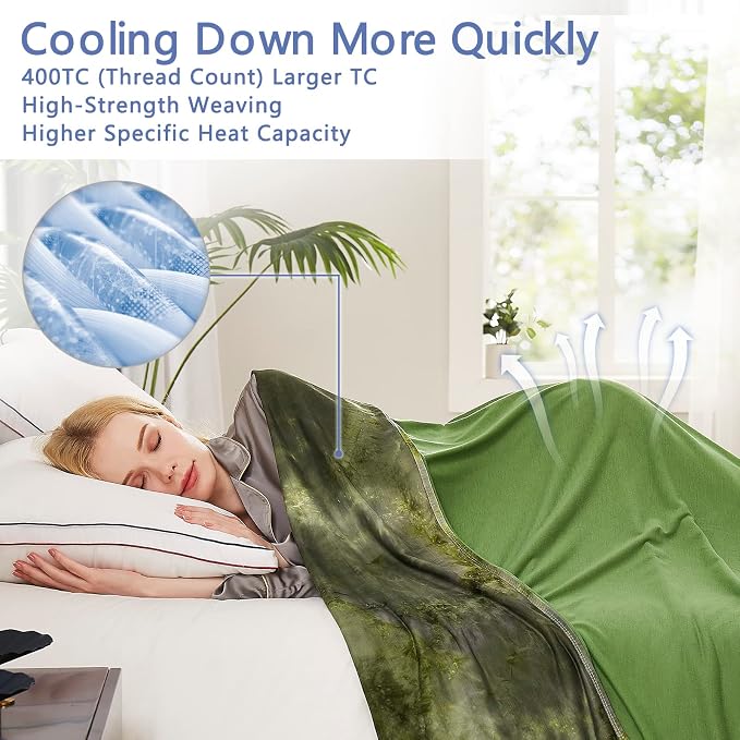 Topcee Cooling Blankets for Hot Sleepers, Arc-Chill Q-Max >0.5 Cool Fiber - Image 4