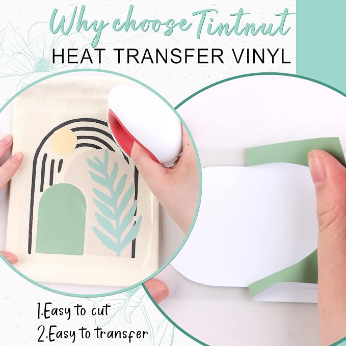 Tintnut Lichen Green Heat Transfer Vinyl, 10inx6ft Iron on Vinyl | Neutral boho - Image 4