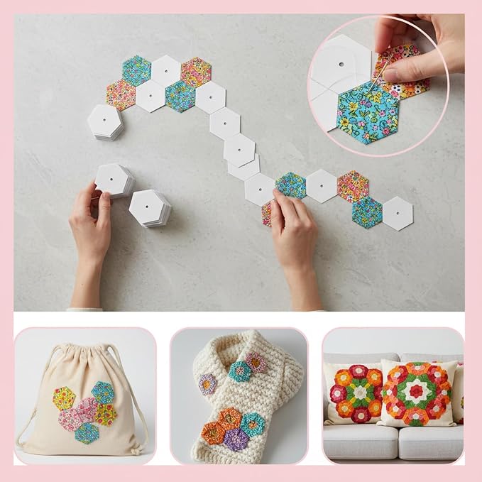200 PCS 2" Paper Piecing for Quilting DIY Patchwork Sewing Crafts for DIY - Image 5