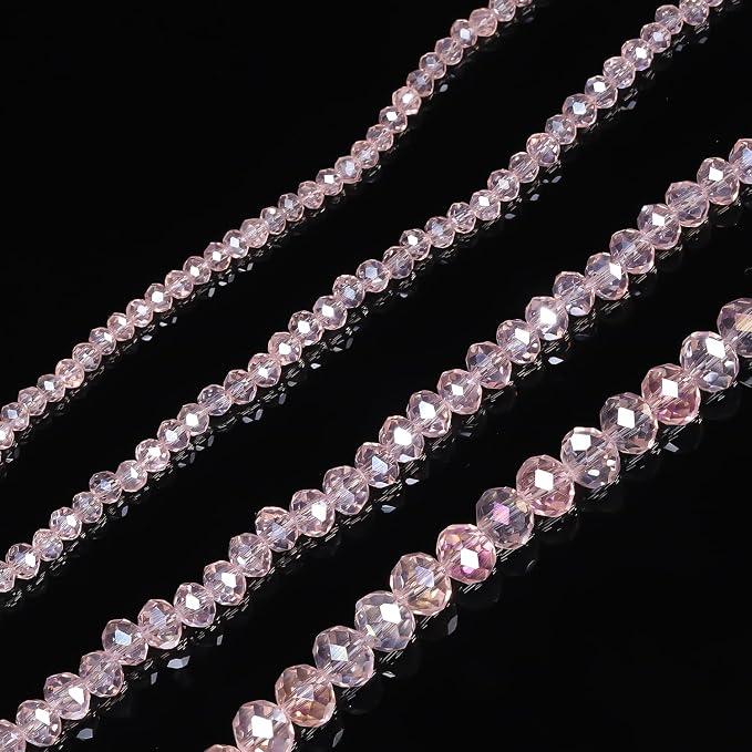 300pcs 8mm Crystal Glass Beads for Jewelry Making Faceted Rondelle Flat Beads - Image 4