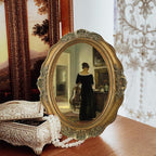 SIKOO Vintage Picture Frames 5x7 Oval Picture Frame Tabletop and Wall Mount - Image 2