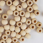 100pcs 15mm Natural Wood Beads Unfinished Round Wooden Loose Beads Wood Spacer - Image 3