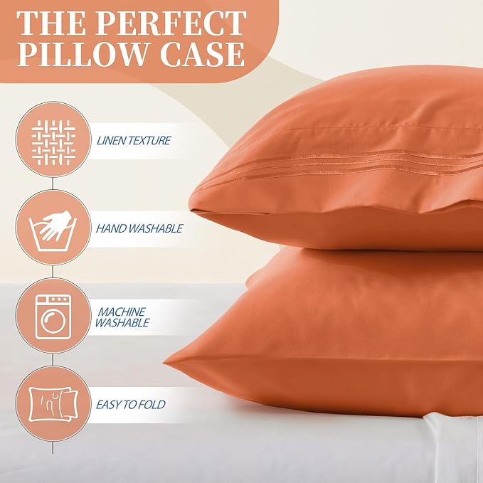 Vonty 2 Pack King Pillow Cases - Image 2