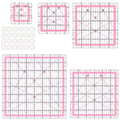 Quilting Rulers, 5 Square Ruler Quilting Templates by HUIFARI
