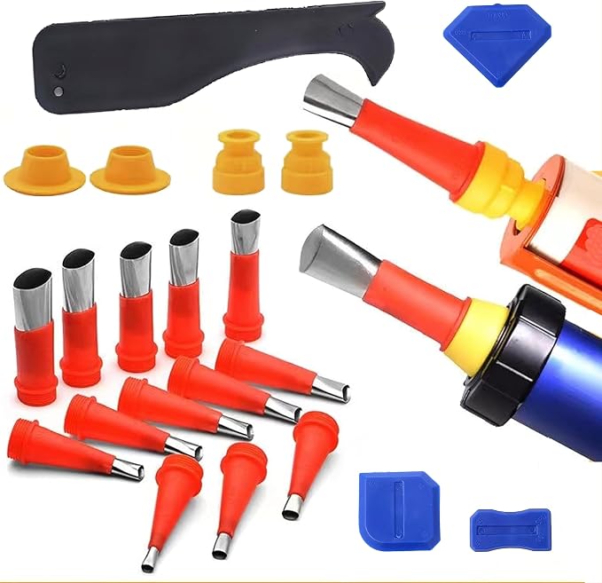 Caulking Nozzles for Sausage Caulking Guns and Hard Glue Guns, Reusable by Unknown