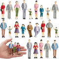 Namalu 14 Pcs 1: 25 Scale Miniature People Figurines Tiny Painted Model Train by Namalu