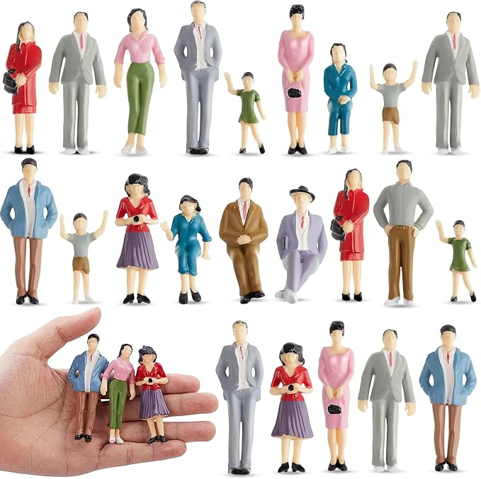 Namalu 14 Pcs 1: 25 Scale Miniature People Figurines Tiny Painted Model Train by Namalu
