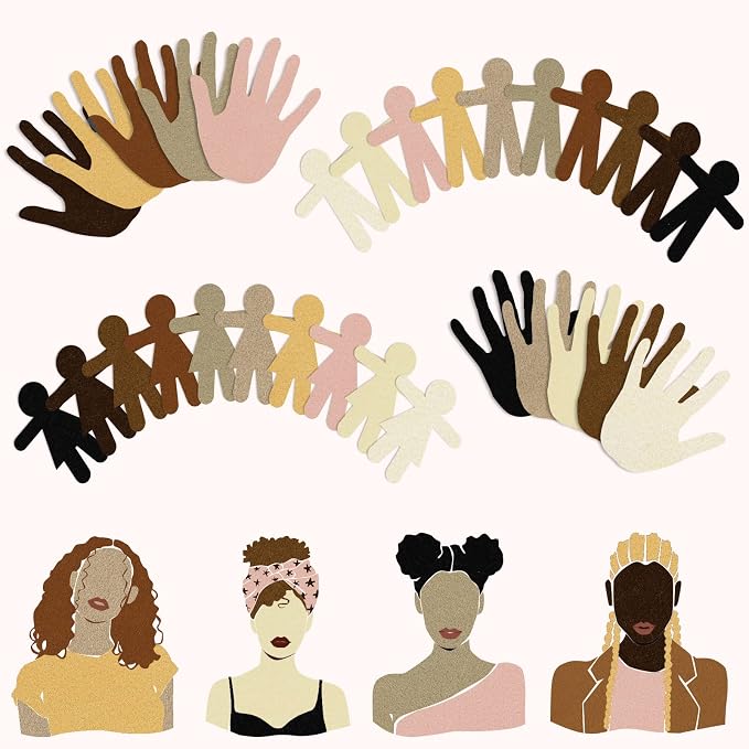 Whaline 20Pcs Skin Tone Felt Fabric Sheets Skin Tone Soft Thick Assorted Cream - Image 4