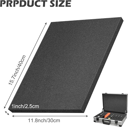 DECOHS 4 Pcs Polyurethane Foam Sheet- 16 x 12 x 1 Inch Cuttable Foam Inserts - Image 2