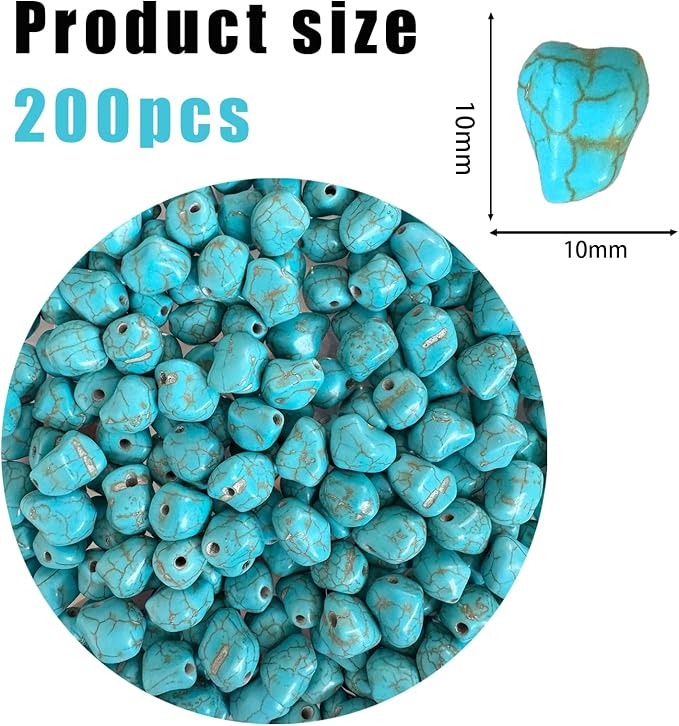 Turquoise Irregular Beads for Bracelet Making - Image 2