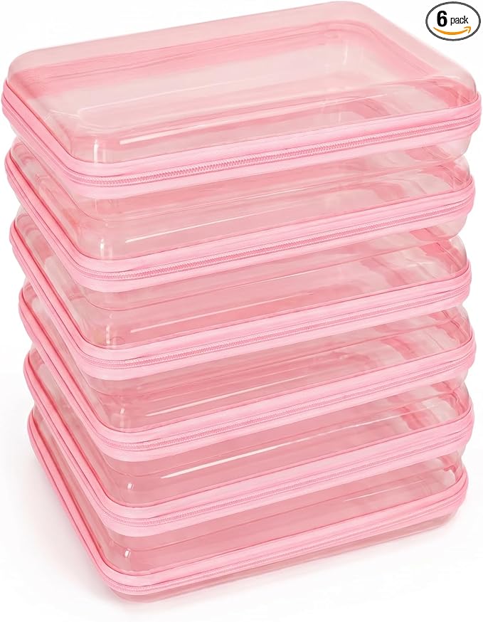 CoiiJoii 3PCS Large Clear Hard Shell Zippered Case, Diaper Bag Organizing by CoiiJoii