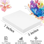 Watercolor Paper 5x7 inches 80 Sheets, Heavyweight Artist Paper 140lb/300GSM - Image 4