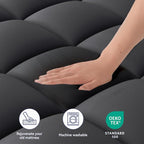 ELEMUSE Queen Black Mattress Topper - Image 3