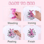 Tintnut Pink Blue Plaid Heat Transfer Vinyl, easy cut & weed, stretch washable - Image 4