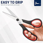 BURVAGY 8" 10 Pack All Purpose Heavy Duty Scissors- Comfort-Grip Sharp Scissors - Image 7