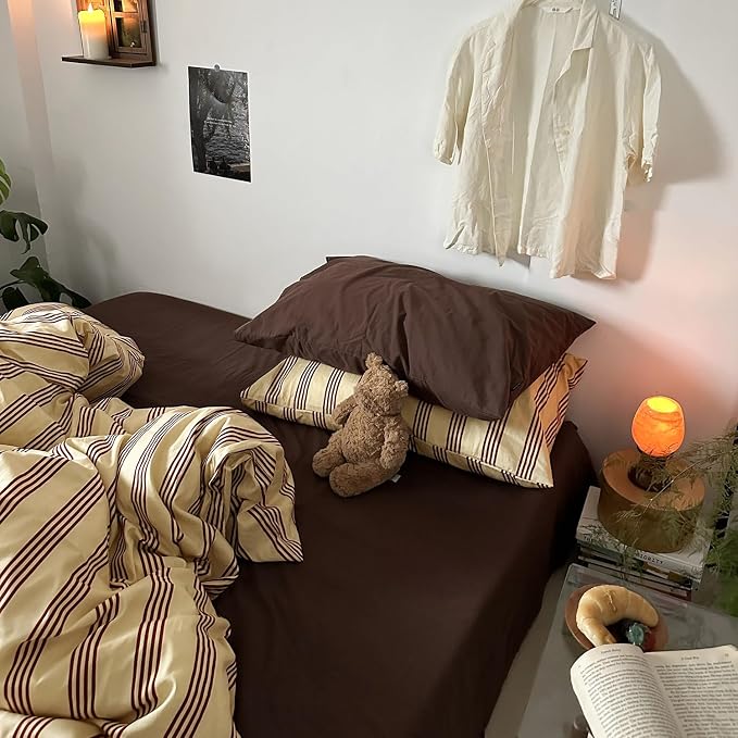 mixinni Retro Striped Duvet Cover Set King - Image 3