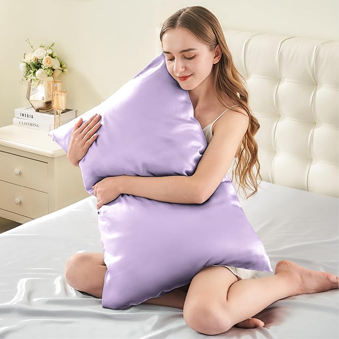 INFIIXSO Silk Pillow Cases 2 Pack Standard Size, Ultra Smooth & Soft Mulberry - Image 3