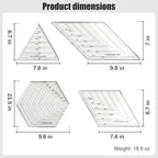 4 Pcs Quilting Ruler Set, 60 Degree Triangle and Diamond, 45 Degree Diamond - Image 2