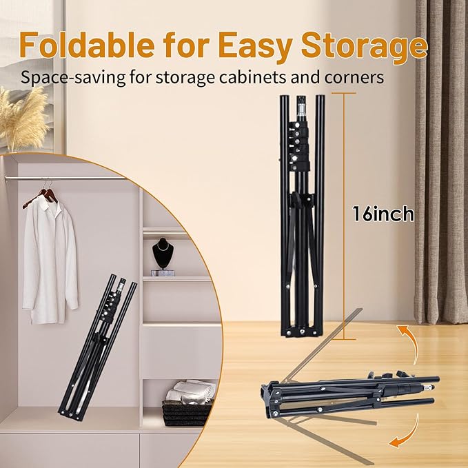 Adjustable Shirt Display Stand 32-63 Inch, Foldable Clothing Display Stand - Image 4