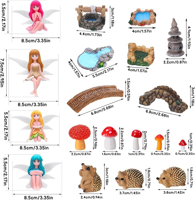 28Pcs Fairy Garden Accessories, Miniature Garden Ornaments Landscape - Image 8