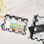 Custom Chess Checkered Plaid Pencil Pouch - Image 5