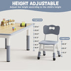 Brelley Height Adjustable Toddler Table and 4 Chairs Set, Graffiti Desktop - Image 3